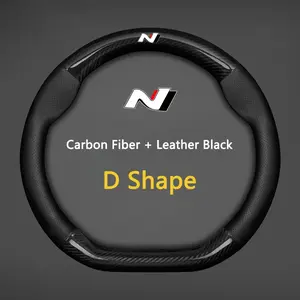 Hyundai Suede Matte Carbon Fiber Texture Steering Wheel Cover, Compatible with I30 Tucson I20 Accent I10 I40 Kona Ix35 Grand Elantra