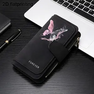 1pc Colored butterfly  pattern women's long wallet, multi-functional wallet, Stylish wallet, portable snap coin purse, birthday gift and daily commuting essential, perfect holiday gift, suitable for outdoor, travel and family use, 3.03CYJ-13