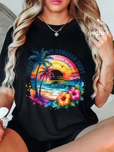 100% Cotton This Is My Hawaiian Tee Tropical Luau Costume Party Hawaii T-Shirt