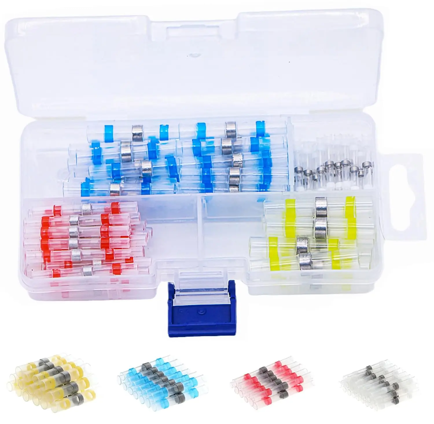 100 Pcs Heat Shrink Solder Seal Wire Connectors - Waterproof, Insulated Butt Splice Terminals, Wiring Accessories for Wires & Cables (Electrical Tools)