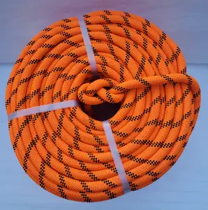 9/16" x 300ft Premium Heavy Duty High Force Strength Double Braided Industrial Static Climbing Rigging Repelling Tree Mechanical Advantage Pulling Snatch Block Pulley Tower Anchor Bull Caving Boating Swing Polyester Rope