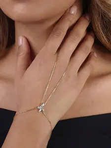 Elegant Zirconia Chain Bracelet, 925 Sterling Silver Multi-Layer Finger Ring, Trendy Fashion Accessory for Women, Style Cute Jewelry, Pretty Bracelet, Exquisite Trendy Bracelet, Stackable Bracelets