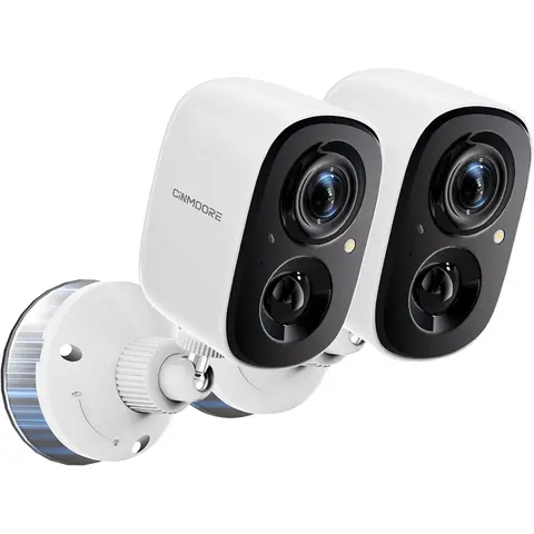 Outdoor Wireless Home Security Camera (1-Pack/2-Pack), 4MP 1440p WiFi Camera with AI Person Detection AI Alert, Color Day/Night Vision, Full Duplex 2-Way Audio Speaker, IP66 Waterproof Rechargeable Battery, Magnetic Local Recording Device, MicroSD Support