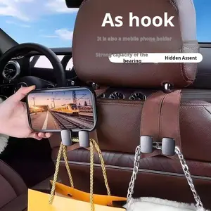 Car seat back suede hidden hook car rear multi-functional universal car seat back storage hook creative hidden unobtrusive load-bearing strong durable good-looking improve the tidiness of the car car storage artifact small hook