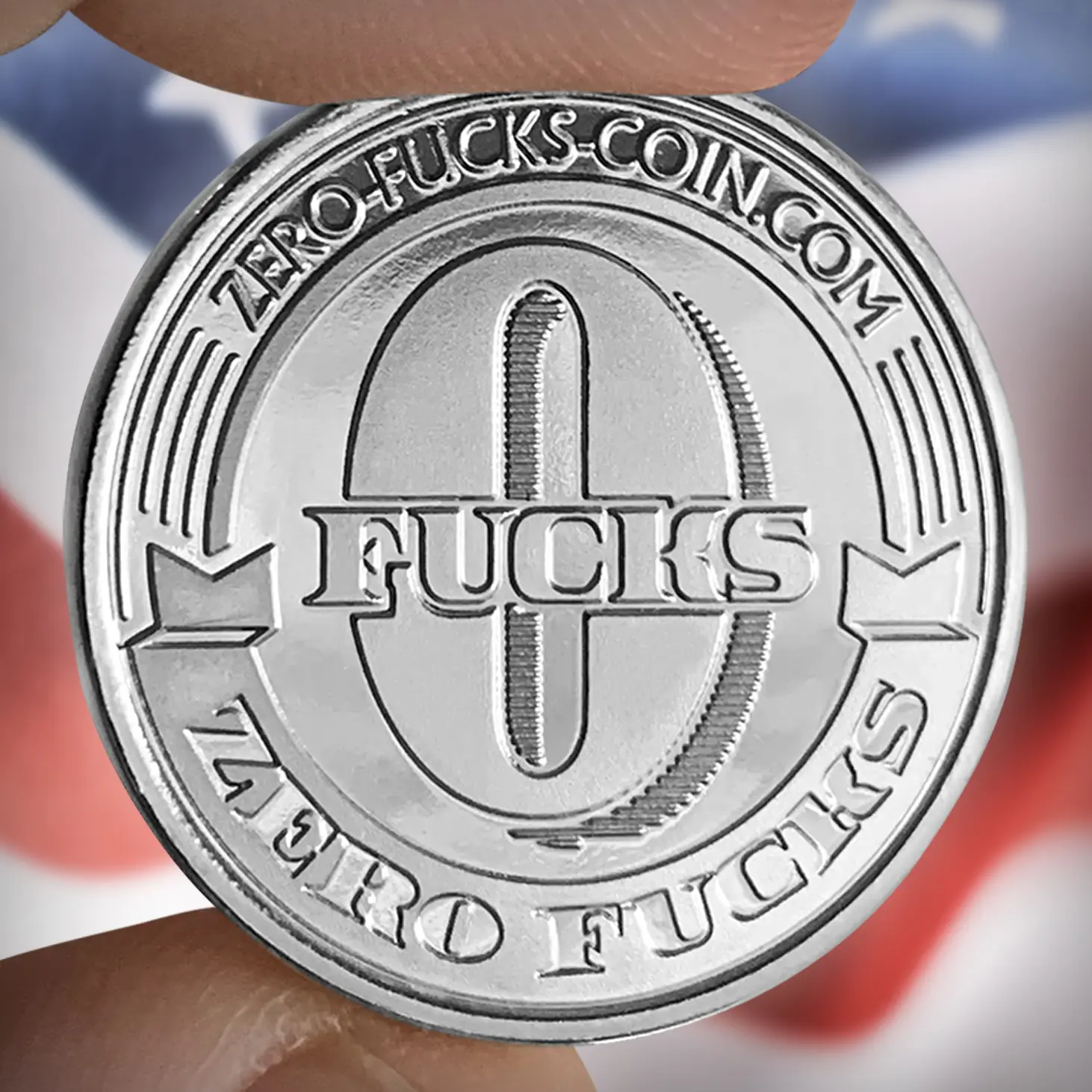ZFG Inc. Middle Finger/Zero Fucks Coin - 10-Pack - 10 Shiny Coins