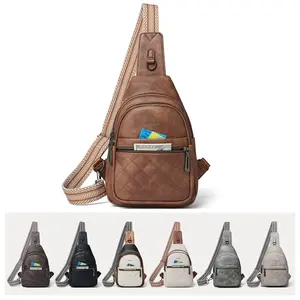 LATMAP 7L Versatile Crossbody Bags for Women Men, Faux Leather Sling Trending Purses Shoulder Bag with Adjustable Strap, Handbag Chest Tote Bag Everyday Bag for Travel Essentials Work Daily Use, Gift for Her Mom Summervibes