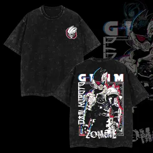 Rider4U Retro Vintage Kuroto Dan Kamen Rider Oversized Washed T-Shirt 100% Premium Cotton Classic Fit S-5XL Menswear Soft Top American Seamless Tshirt