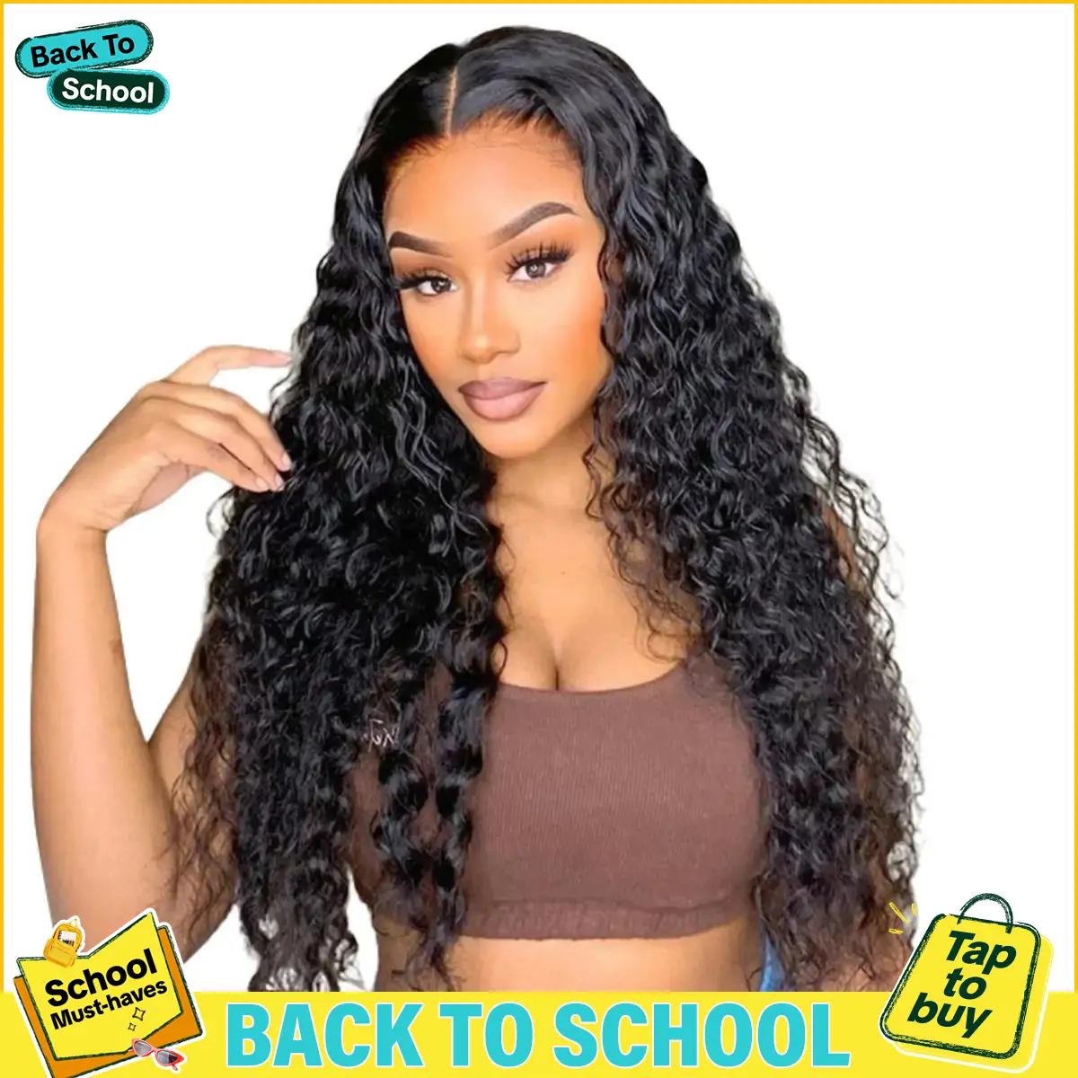 [Super Deal] BGMgirl Water Wave 7*5 Wear Go Glueless 9*6 HD lace Pre Bleached Knots 180% Density Pre Plucked Pre Cut Lace Human Hair Closure Wig summer outfits back to school