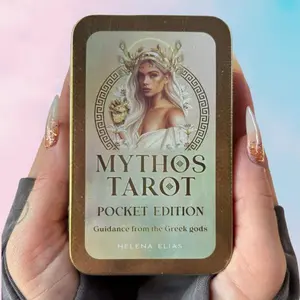 Mythos Tarot Pocket Tin Edition by Helena Elias - Guidance from the Greek Gods - Portable Card Deck Box for Personal Use & Gift Giving