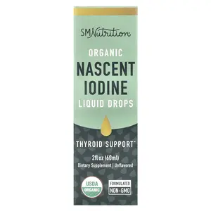 SMNutrition Organic Nascent Iodine Liquid Drops, Unflavored , 2 fl oz (60 ml)