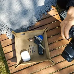 Portable Folding Camping Tray, Outdoor Camping Tray, Home Travel Storage Box, Portable Folding Square Storage Tray for Outdoor Camping
