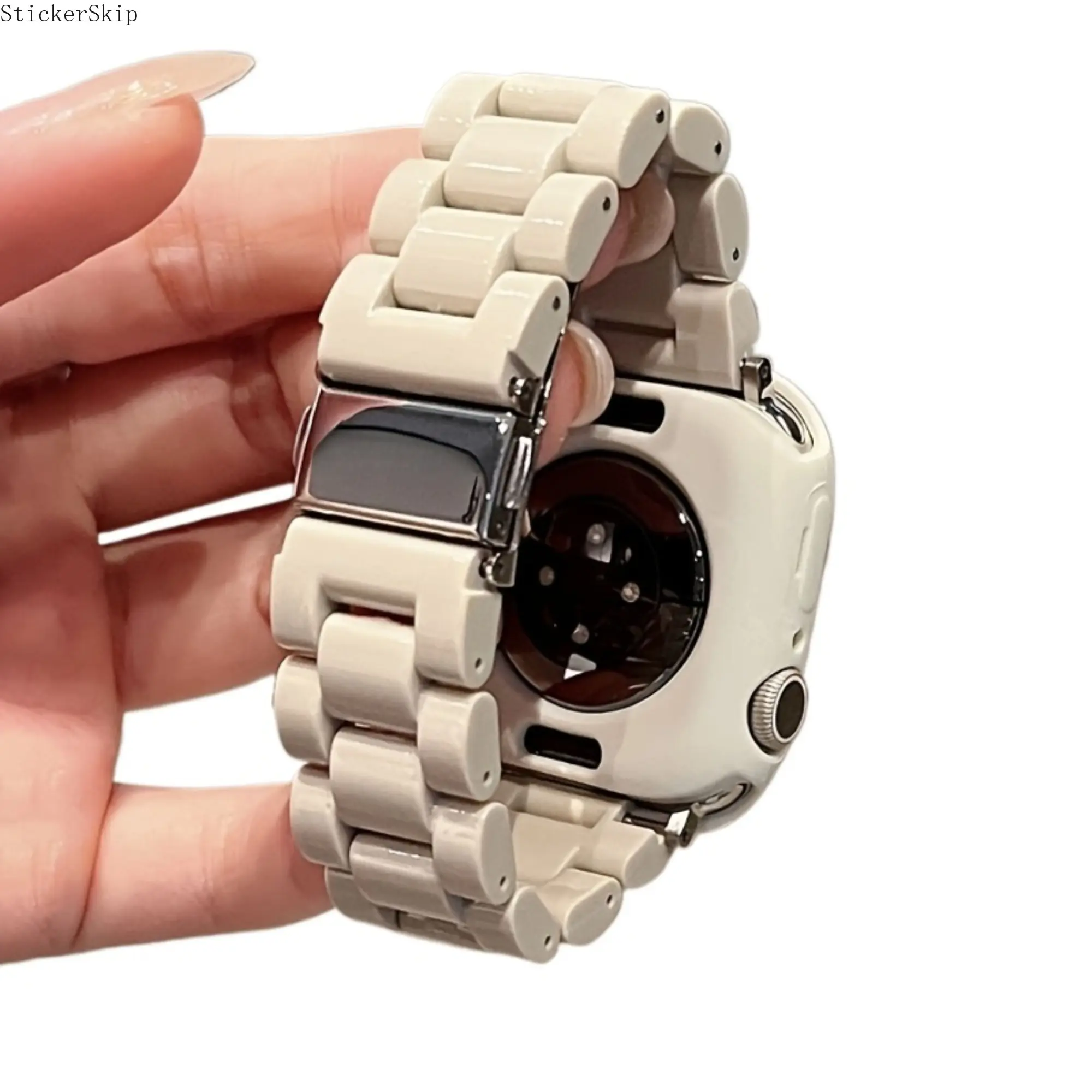 2026 Personalized Name Acrylic Apple Watch Band, Custom Stylish Replacement Strap, 40-49mm Multi-Size Compatible, Unique Customized Wrist Accessory, Ideal for Daily Wear & Thoughtful Personalized Gift