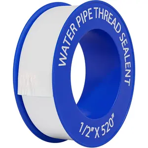 Teflon Tape 1 Roll 1/2 Inch(W) X 520 Inches(L),Water Pipe Sealing Tape,Plumbing Tape,Plumbers Tap,PTFE Tapes,Sealing TPE,Sealant Tape,Thread Seal TPE for Shower Head,Plumbers Accessories