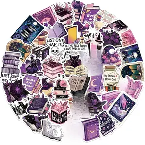 50PCS Bookish Witch Stickers for Kindle, Witchy Style Bookworm Sticker Pack for Kids Teens ‌Witchcraft‌ Vinyl Decals for Laptop Water Bottle Girls Waterproof Magic Bookish Stickers (Bookworm)