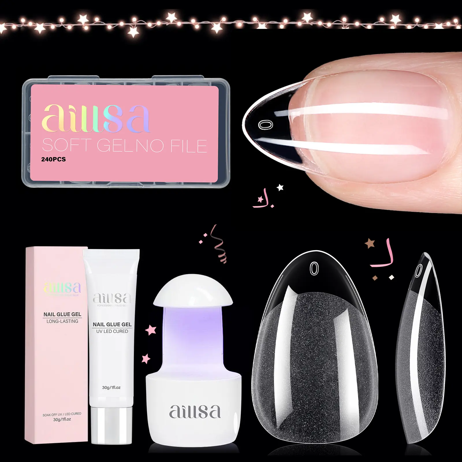 Half Matte- Short Almond Set