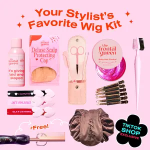 The Frontal Queen YOUR STYLIST’S FAVORITE WIG KIT – Full Wig Install Kit with Lace Melting Spray, Edge Tools, HD Wig Cap, FREE Hot Comb & FREE Velvet Wig Bag | Everything You Need to Pluck, Melt, and Slay Like a Pro, No Stylist Required tiktokshopspringgl