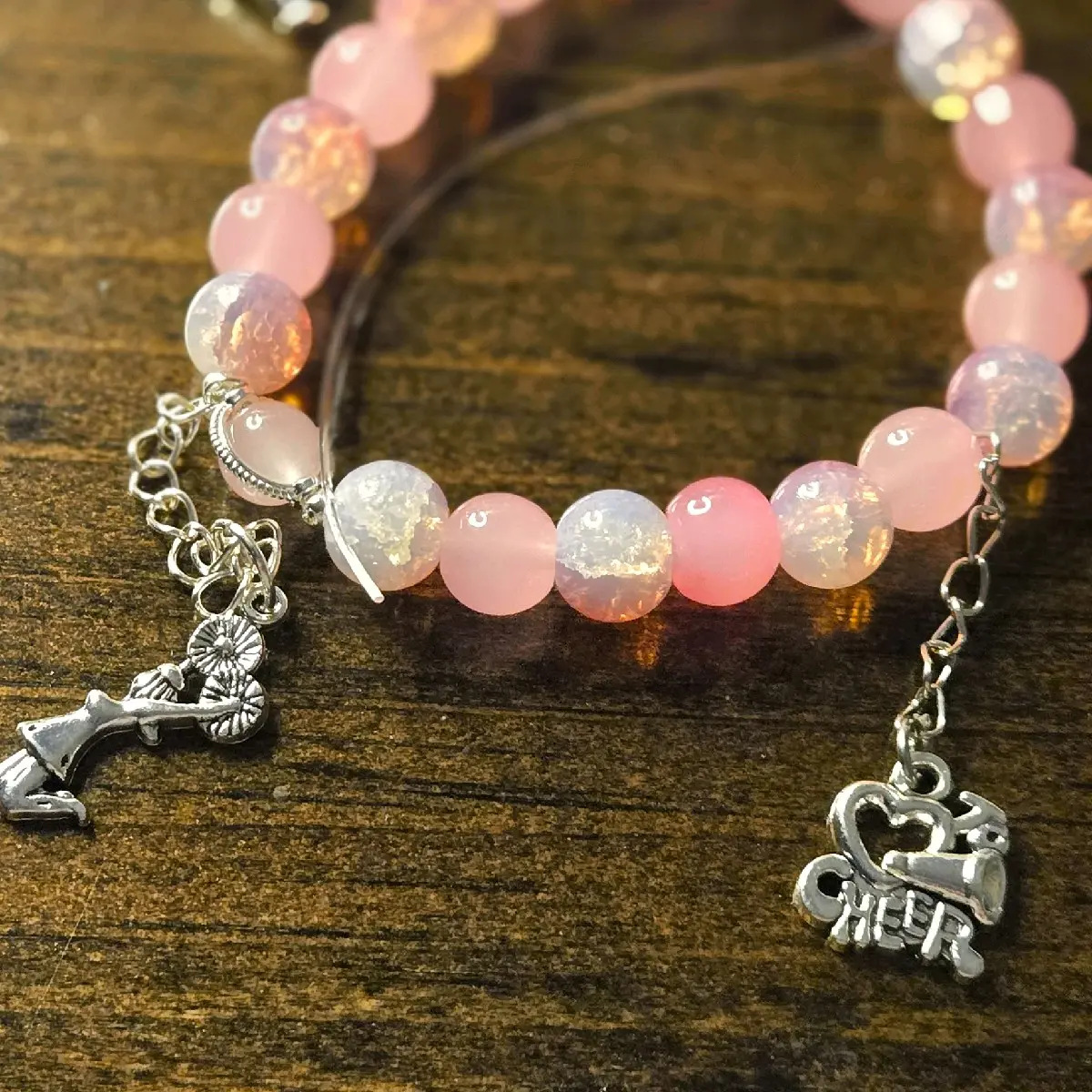 Cheerleader Bracelet in Pink for Girls, Fashion Accessories