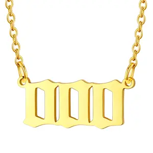 Custom4U Angel Number 000-999 Casual Unisex Necklace Pendant Gift for Women Men