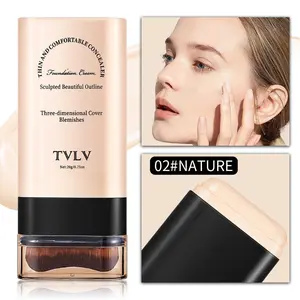 2-in-1 Concealer Foundation Makeup Stick Designed for Dark Circles - Long-lasting, sweat-resistant formula, buildable medium coverage, matte creamy stick - Light beige tones (suitable for all light beige skin tones)