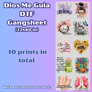 G20 Dios Me Guia DTF Gangsheet for shirts