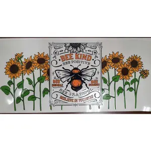 Uv Dtf Cup Wrap Bee Kind Floral 30