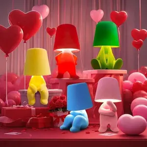 Creative Design Table Lamp, USB RechargeableLED Night Light- Green