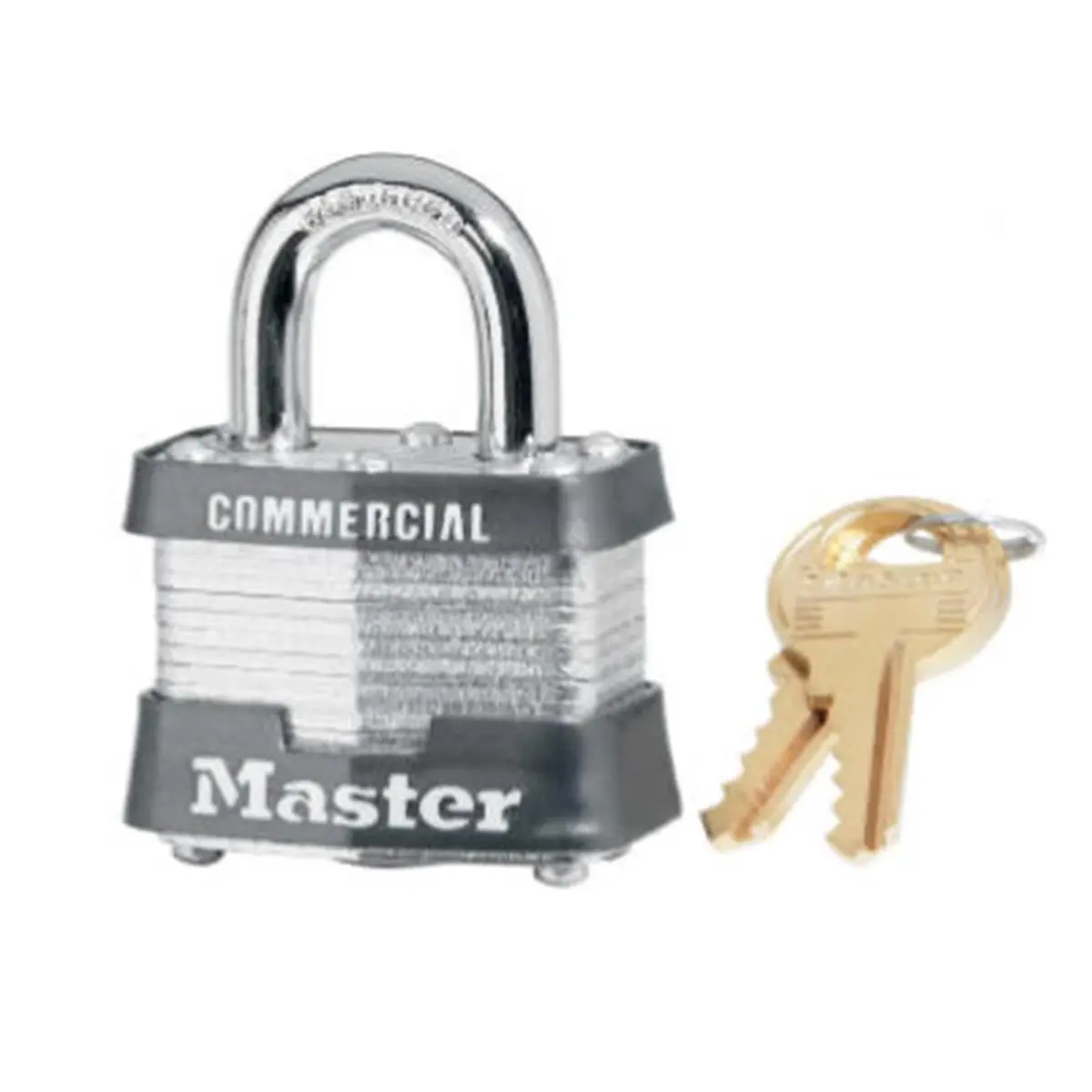 212 MAIN Master Lock 3KA-3221 1.5 in. Laminated Industrial Padlock - Keyed Alike, with Master Lock Key Blank, Shackle Diameter Spec for Motorcycle Security