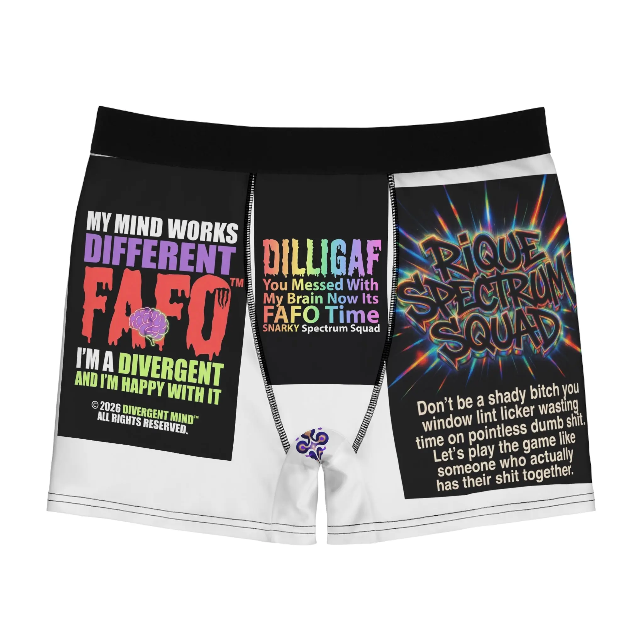Men's Autistic Pride Graphic Boxer Briefs, Soft Polyester All-Over Print Underwear with Comfortable Elastic Waistband, Regular Fit, Regular Cut