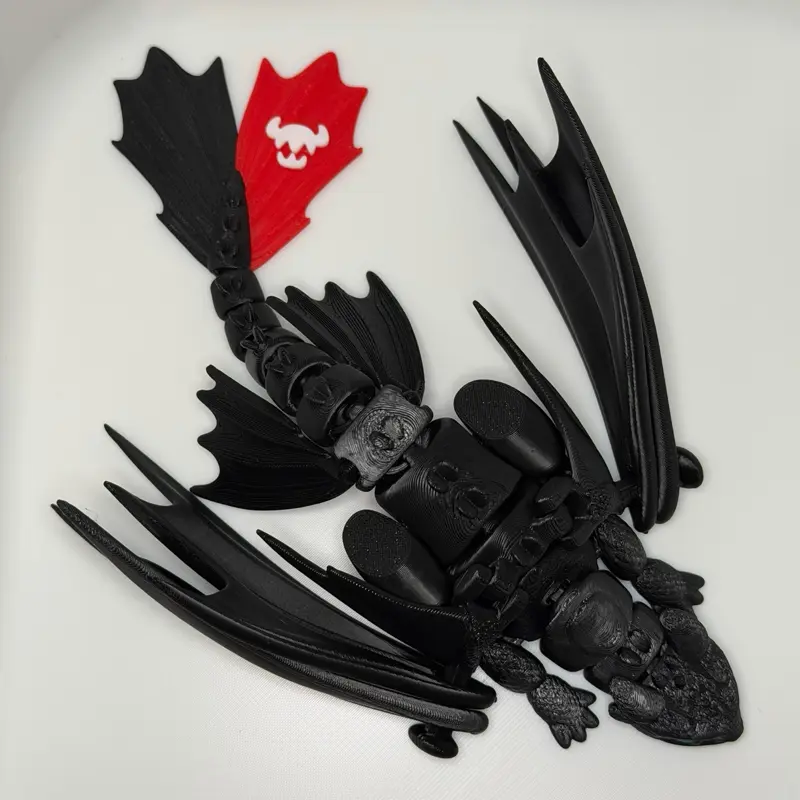 3D printed Toothless Dragon Articulated Toy 3D printed Toothless Dragon Articulated Toy