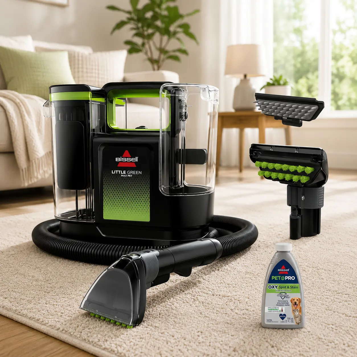 BISSELL Little Green Max Pet Portable Carpet Cleaner 3857