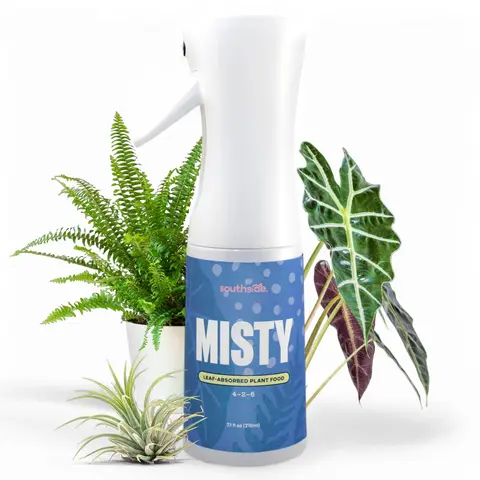 SOUTHSIDE PLANTS Misty Fertilizer Spray - 210 ML Leaf-Absorbed Plant Food in Premium Continuous Spray Bottle 4-2-6 NPK - Hydration & Nutrition for Humidity-Loving Houseplants