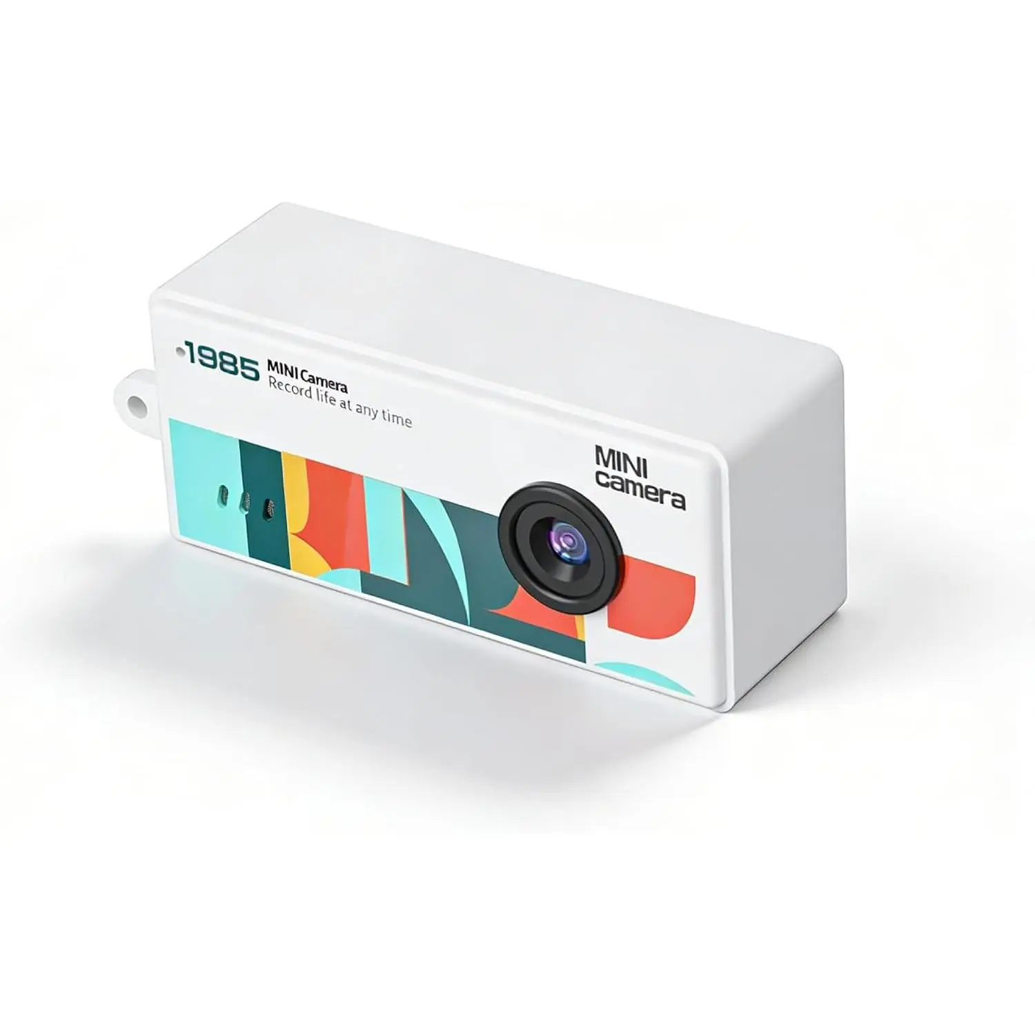 Retro Vintage Compact Mini Keychain Camera - 12MB, 1080P HD Video Digital Device, 0.96" Screen, 130 Wide Angle, Portable Small Cam for Travel Recording, Birthday Gift Option (White)