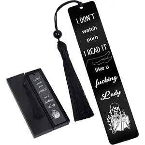 Smut Metal Bookmark  - Funny Bookmarks for Women Smutty Book Marks for Book Lovers Book Mark with Tassels for Friends Fun Book Marks Gifts for Bookworm Birthday  for Book Fans