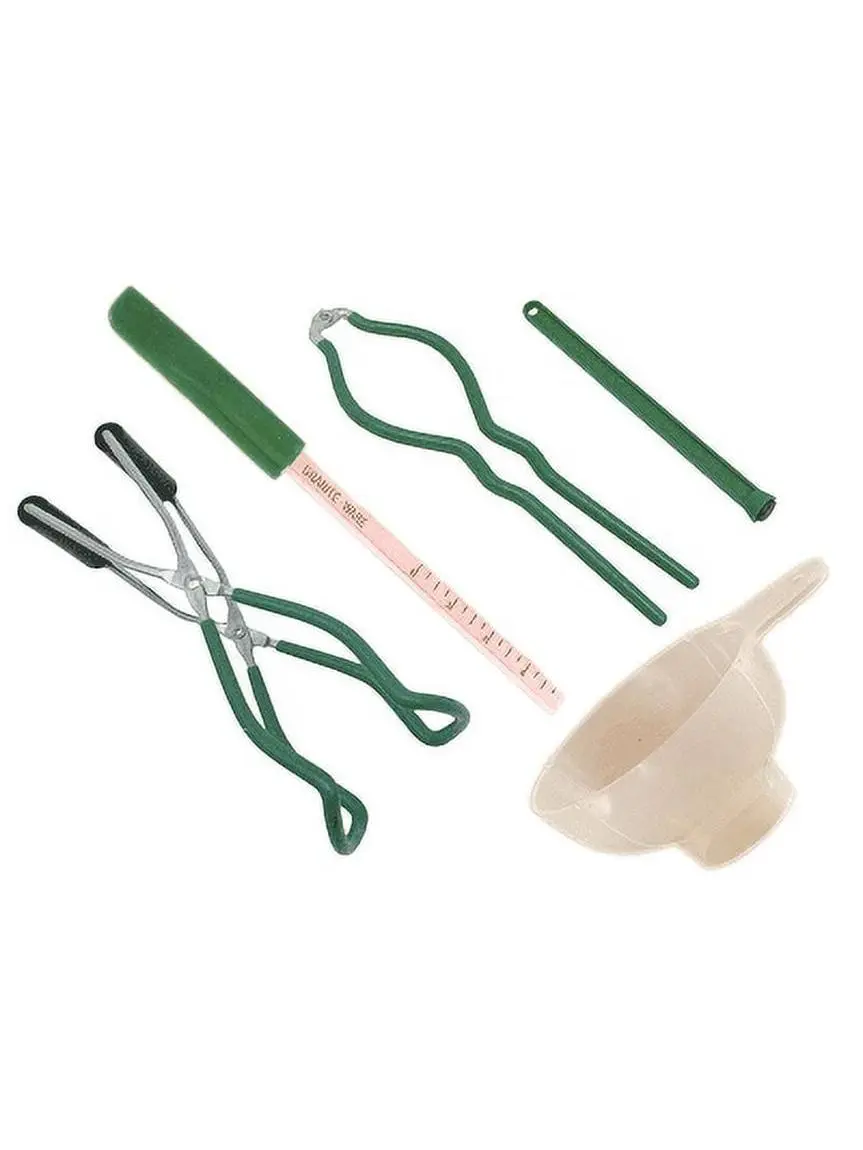 Wide Mouth Canning Tool Set, Green - 5 Piece