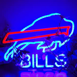 A football neon sign for wall decoration, a rugby team light sign, suitable for men's caves, offices, bars, club parties