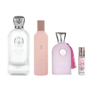 Delilah pour femme + Delilah pour femme All over spray + YARA OIL 10ml + Delilah Blanc Eau De Parfum Spray 100ML (3.4 OZ)