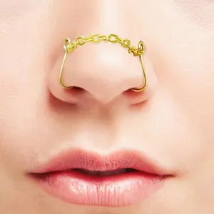count Stainless Steel Nose Clip Nose Chain Fake Nose Ring Nose Chain Nose Chain New Product