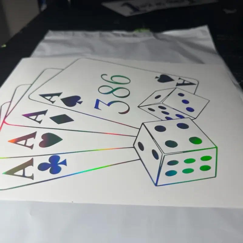 Customizable Dice Cards Body Decal Car Stickers - Add Any Area Code in Checkout Notes for Personal Touch, Custom Number Plate Decals Car Stickers