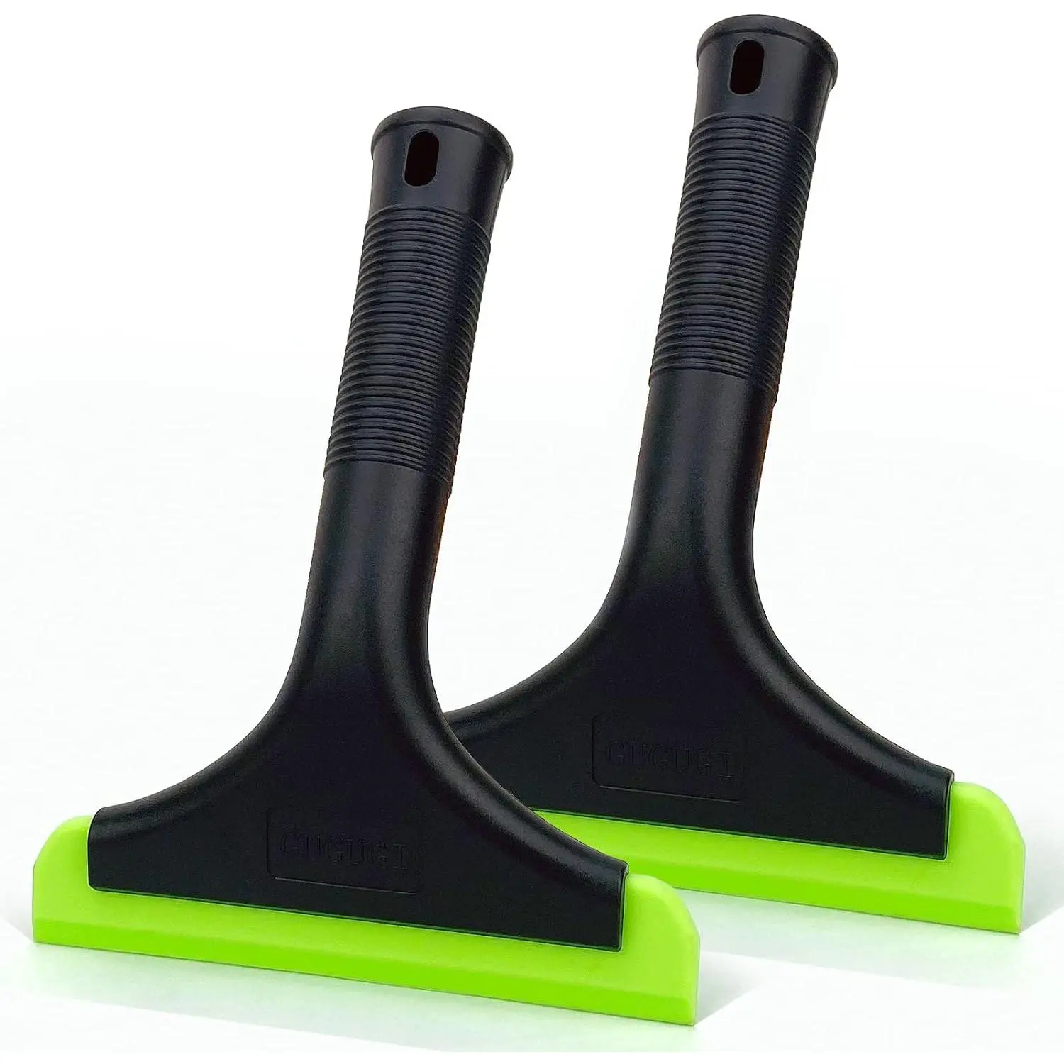 7.5"x5.9" Super Flexible Silicone Squeegee Blade - Non-Slip Handle, Lightweight Streak-Free Tool for Car Windshield, Bathroom Glass Door (Black Green)