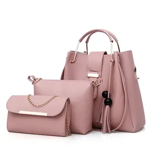 GORFIA Women's 3-Piece PU Leather Bag Set - Retro, Solid Color, Tote, Crossbody, Bucket Styles for Work, Leisure, Bags for Women