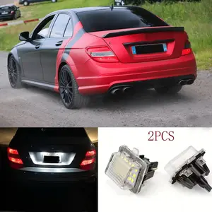 💡🚗 2 Pieces LED License Plate Lights | Fits Mercedes-Benz C/E/S-Class CLA/CLS/SL-Class ✅ Direct Replacement OEM A0999067000/2218200856 ✅ Durable Plastic Material Long Lifespan | Meets Daily Replacement Needs Led Car Lights