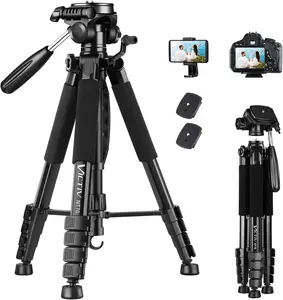 74 Camera Tripod, Tripod for Camera and Phone,  Professional Tripod Stand for   with Carry Bag and Phone Holder, Compatible with DSLR, , Spotting Scopes, Max Load 9.5Lb