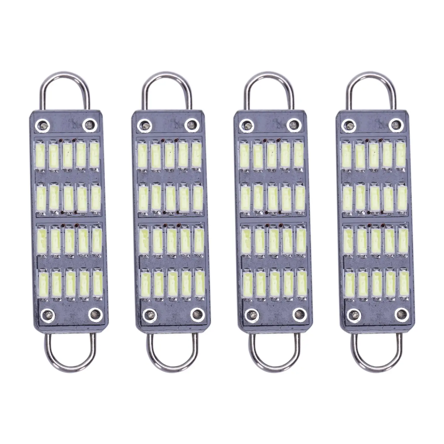 Bulb 44Mm Bright White Festoon Led Bulb,20 Smd Rigid Loop 1.73 Inch Interior Dome Map Led Lights 561 562 567 564,Pack Of 4