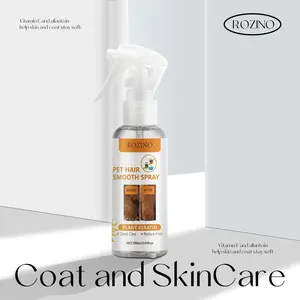 【Ten pack at a better price】ROZINO Pet Hair Smooth Spray with Plant Keratin 100ml Deep Nourishing Frizz-Free Grooming Solution for Gentle Pet Coat Care Horse Shampoo Furminator Brush