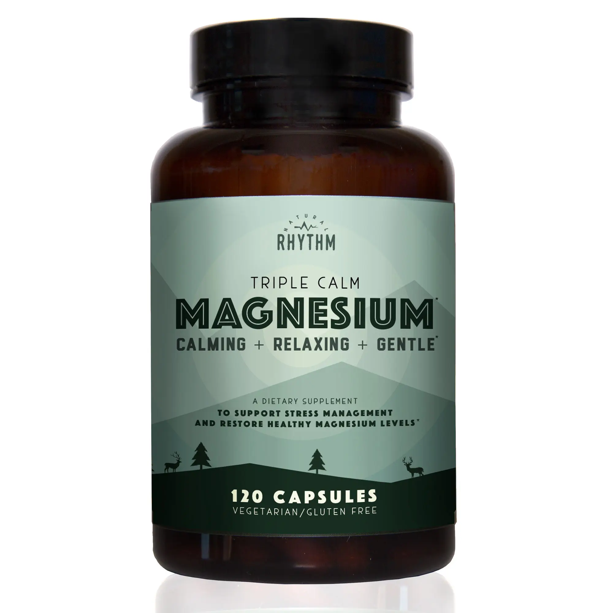 Triple Calm Magnesium - 150mg of Magnesium Taurate, Glycinate, and Malate (120 capsules) Antioxidant Dietary Supplement All Natural Supplement Vitamins Muscle