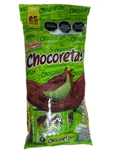 Ricolino Chocoretas Mint & Chocolate Filled Candy – 25 Pieces – Mint Chocolate Candy from Mexico – 250 g (8.82 oz)