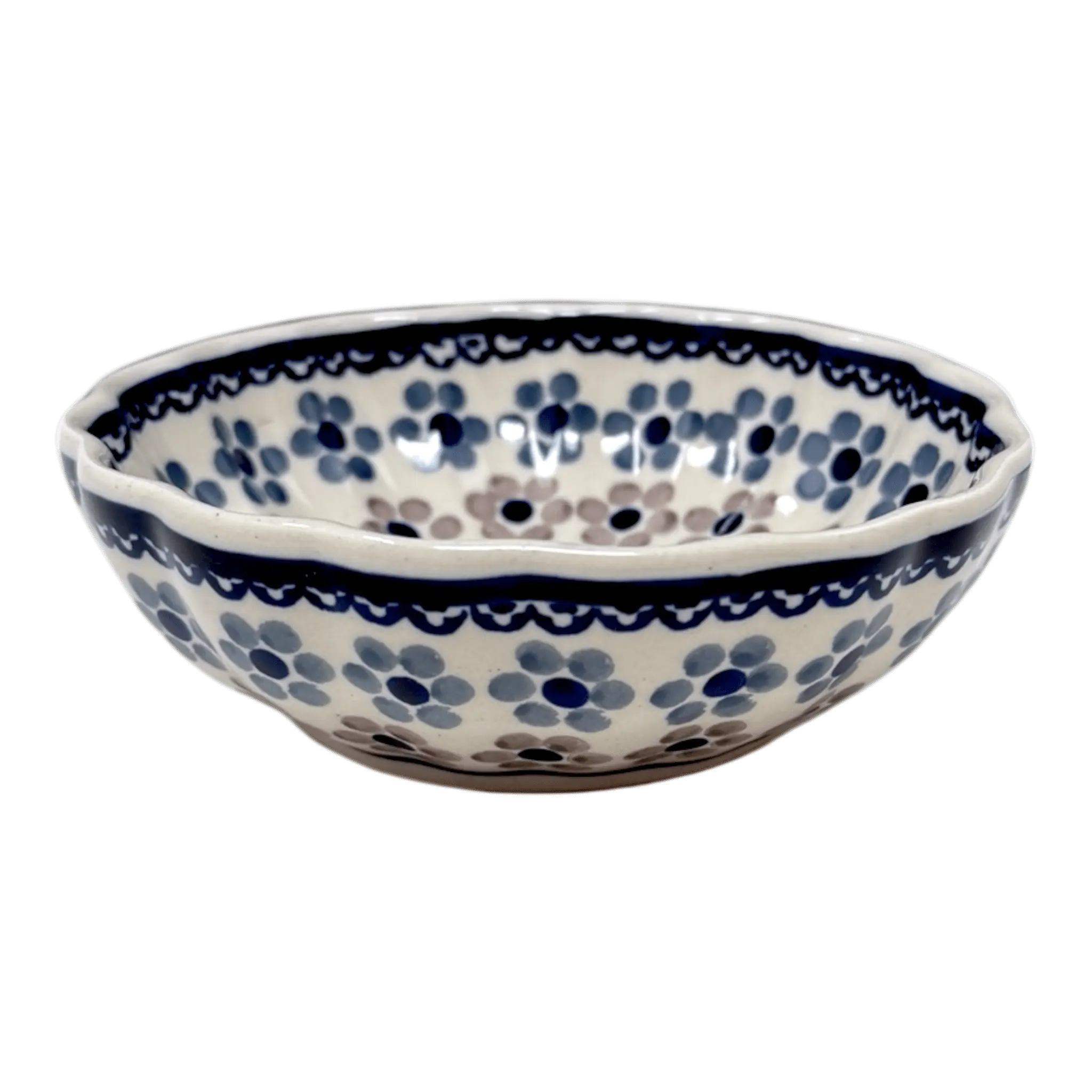 Bowl, Round, Blossom, 4.75" in "Floral Chain" by Manufaktura | M094T-EO37
