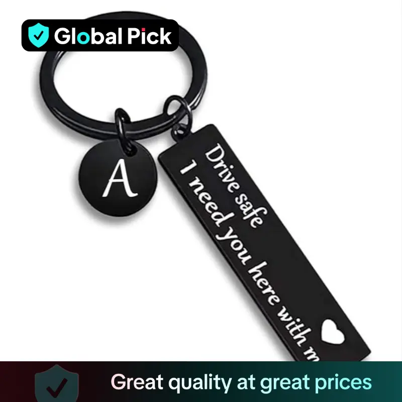 Drive Safe Keychain, 1 Count Letter Pattern Keychain, Gifts for Boyfriend on Birthday, Outdoor Accessories, Valentine's Day Gift