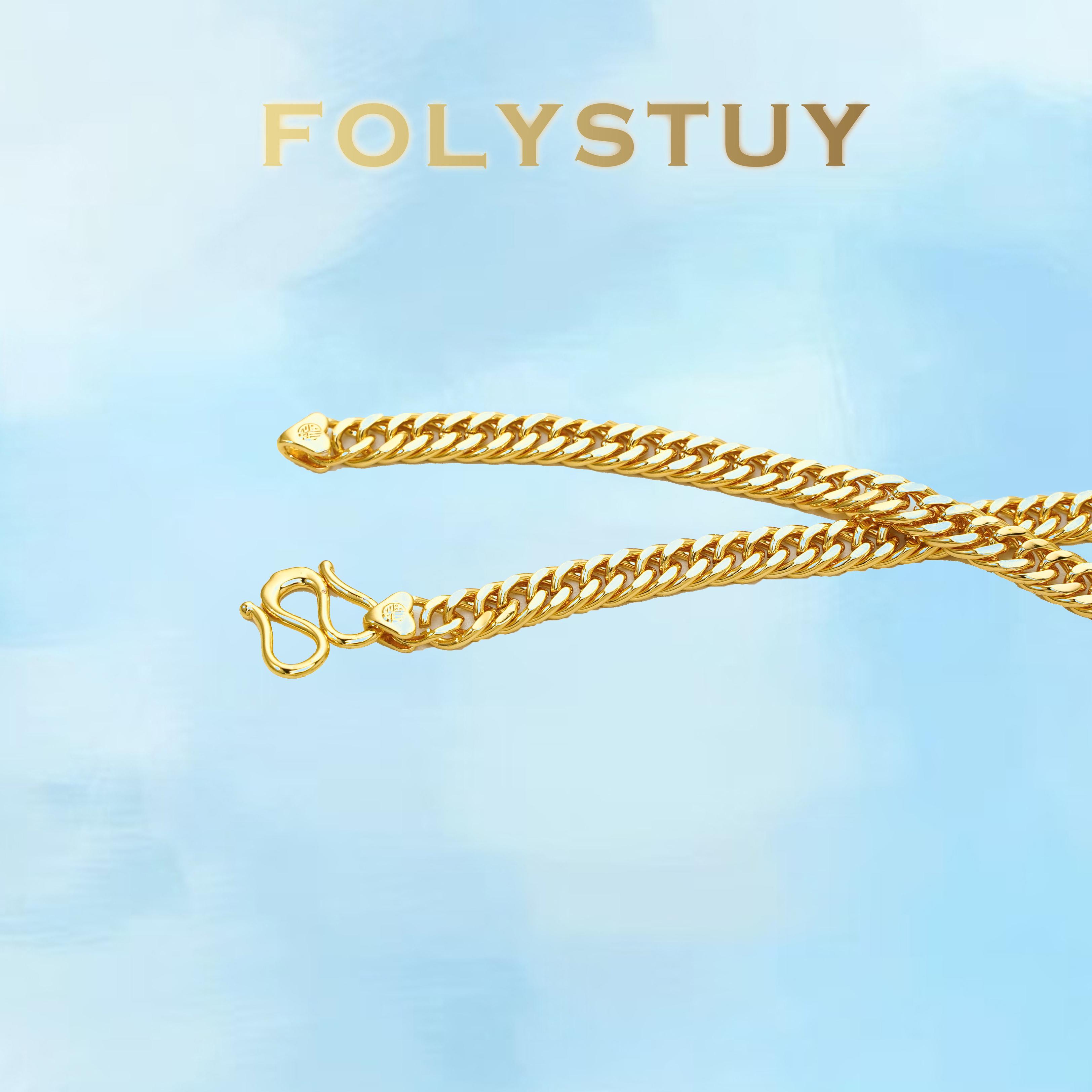 [FOLYSTUY (Y132)]27.5" Heavy Cuban Chain Necklace, 0.31" Width Timeless Statement Jewelry