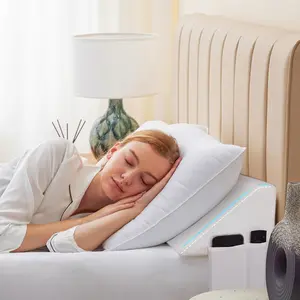 King Wedge Pillow Headboard (76"x10"x6"), Foam Bed Wedge Pillow for Headboard, King Bed Gap Filler, Fill 0-7" Gap Mattress Gap Filler, White